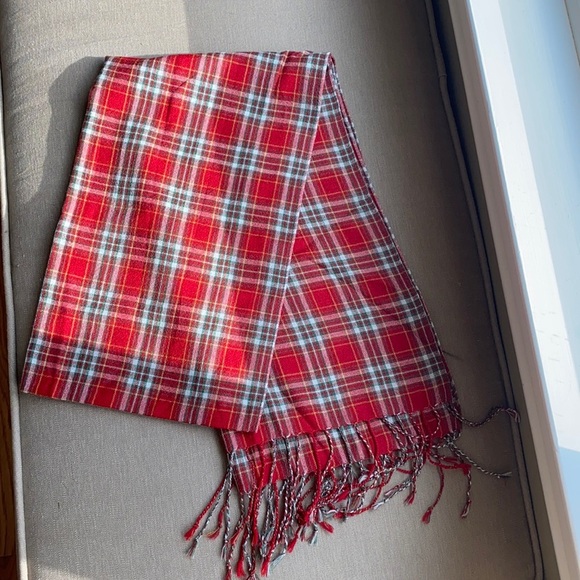 Eddie Bauer Red Plaid Scarf - Picture 1 of 4